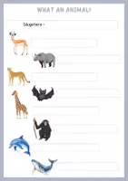 Vorschau - Arbeitsblätter - What an animal - Vocabulary Worksheets - Seite 1