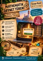 Vorschau - Arbeitsblätter - Mathe Escape Room Paket Klasse 5/6 – ggT, kgV, Primzahlen & Teilbarkeit - Seite 1