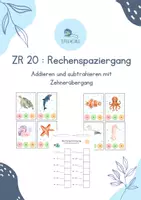 Vorschau - Spiele - Rechenspaziergang ZR 20 mit Zehnerübergang - Deckblatt