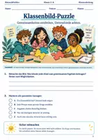 Vorschau - Arbeitsblätter - Klassenbild-Puzzle Kennenlernspiel Klasse 5–6 - Deckblatt