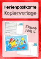 Vorschau - Arbeitsblätter - Ferienpostkarte - Deckblatt
