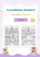 Vorschau - Mal- und Bastelvorlagen - Kunst Klasse 1 - Deckblatt