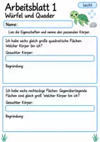 Vorschau - Arbeitsblätter - Geometrische Körper Klasse 4 | Mathematik Klasse 4 | 10 Arbeitsblätter als PDF - Seite 1