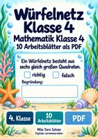 Vorschau - Arbeitsblätter - Würfelnetz Klasse 4 | Mathematik Klasse 4 | 10 Arbeitsblätter als PDF - Deckblatt