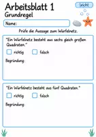 Vorschau - Arbeitsblätter - Würfelnetz Klasse 4 | Mathematik Klasse 4 | 10 Arbeitsblätter als PDF - Seite 1