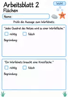 Vorschau - Arbeitsblätter - Würfelnetz Klasse 4 | Mathematik Klasse 4 | 10 Arbeitsblätter als PDF - Seite 2