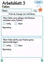 Vorschau - Arbeitsblätter - Würfelnetz Klasse 4 | Mathematik Klasse 4 | 10 Arbeitsblätter als PDF - Seite 3