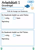 Vorschau - Arbeitsblätter - Quadernetz Klasse 4 | Mathematik Klasse 4 | 10 Arbeitsblätter als PDF - Seite 1