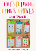 Vorschau - Arbeitsblätter - 🍎Arbeitsblatt „Entstehung eines Apfels“🌱 - Deckblatt