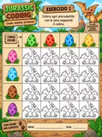 anteprima - Esercizi - Coding e logica tema dinosauri -
Primaria - Pagina 1