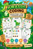 anteprima - Esercizi - Coding e logica tema dinosauri -
Primaria - Pagina di copertina