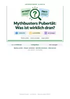 Vorschau - Arbeitsblätter - Pubertät Mythbusters Biologie Klasse 5-7 Arbeitsblatt mit Lösungen - Seite 1