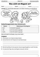 Vorschau - Arbeitsblätter - Magnetismus Lernmalbuch Klasse 5–6 - Deckblatt