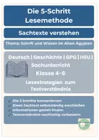 Vorschau - Unterrichtsreihen - 5-Schritt-Lesemethode Ägypten Schrift Wissen differenziert Hieroglyphen Klasse 4-6 - Seite 1