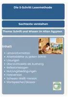 Vorschau - Unterrichtsreihen - 5-Schritt-Lesemethode Ägypten Schrift Wissen differenziert Hieroglyphen Klasse 4-6 - Seite 2