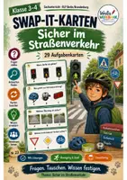 Vorschau - Spiele - Swap-it-Kartenspiel: Sicher im Straßenverkehr – bewegtes Klassenspiel für Sachunterricht 3/4 | Farbe & S/W | Duplex- und manueller Druck - Deckblatt