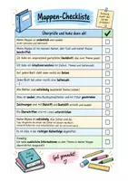 Vorschau - Arbeitsblätter - Mappencheckliste NEU Mappenführung überprüfen - Deckblatt