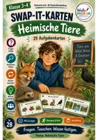 Vorschau - Spiele - Swap-it-Kartenspiel: Heimische Tiere – bewegtes Klassenspiel für Sachunterricht 3/4 | Farbe & S/W | Duplex- und manueller Druck - Deckblatt