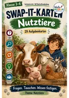 Vorschau - Spiele - Swap-it-Kartenspiel: Nutztiere – bewegtes Klassenspiel für Sachunterricht 3/4 | Farbe & S/W | Duplex- und manueller Druck - Deckblatt