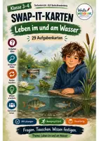 Vorschau - Spiele - Swap-it-Kartenspiel: Leben im und am Wasser – bewegtes Klassenspiel für Sachunterricht 3/4 | Farbe & S/W | Duplex- und manueller Druck - Deckblatt