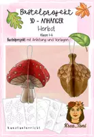 Vorschau - Mal- und Bastelvorlagen - Herbst basteln Klasse 1-4 3D-Anhänger - Deckblatt