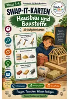 Vorschau - Spiele - Swap-it-Kartenspiel: Hausbau und Baustoffe – bewegtes Klassenspiel für Sachunterricht 3/4 | Farbe & S/W | Duplex- und manueller Druck - Deckblatt