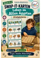 Vorschau - Spiele - Swap-it-Kartenspiel: Leben im Alten Ägypten – bewegtes Klassenspiel für Sachunterricht 3/4 | Farbe & S/W | Duplex- und manueller Druck - Deckblatt