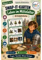 Vorschau - Spiele - Swap-it-Kartenspiel: Leben im Mittelalter – bewegtes Klassenspiel für Sachunterricht 3/4 | Farbe & S/W | Duplex- und manueller Druck - Deckblatt