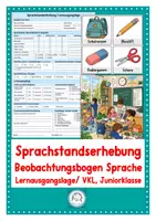 Vorschau - Arbeitsblätter - Sprachstandserhebung Deutsch. Lernausgangslage, Sprachdiagnostik & Beobachtungsbogen für VKL und Grundschule - Deckblatt