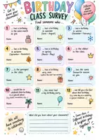 Vorschau - Arbeitsblätter - 🎈 OUR BIRTHDAY CALENDAR & BIRTHDAY CLASS SURVEY 🎂 - Seite 2