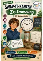 Vorschau - Spiele - Swap-it-Kartenspiel: Zeitmessung – bewegtes Klassenspiel für Sachunterricht 3/4 | Farbe & S/W | Duplex- und manueller Druck - Deckblatt