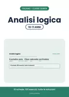 anteprima - Esercizi - 📝 Analisi logica classe quinta: i complementi indiretti - Pagina di copertina