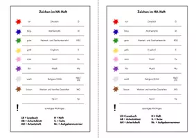 Vorschau - Anderer Materialtyp - Zeichen im Hausaufgabenheft - Seite 1