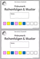 Vorschau - Arbeitsblätter - Pränumerik – Reihenfolgen & Muster– Miniheft | Vorschule & Klasse 1 - Seite 1