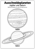 Vorschau - Arbeitsblätter - Planeten zum Ausschneiden, Bemalen und Auflegen - Seite 2