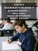 Vorschau - Unterrichtsreihen - Grammatik Klasse 7 Realschule BW - differenziert (Skript Angabe) - Deckblatt