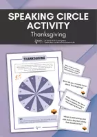 Vorschau - Arbeitsblätter - Thanksgiving Speaking Circle – Speaking Activity for English Lessons - Deckblatt