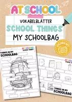 Vorschau - Arbeitsblätter - School Things – My Schoolbag | Vokabelblätter mit Lösungen | Englisch Klasse 5 – 6 - Deckblatt