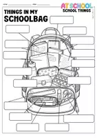 Vorschau - Arbeitsblätter - School Things – My Schoolbag | Vokabelblätter mit Lösungen | Englisch Klasse 5 – 6 - Seite 1