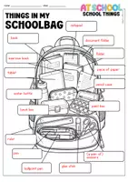 Vorschau - Arbeitsblätter - School Things – My Schoolbag | Vokabelblätter mit Lösungen | Englisch Klasse 5 – 6 - Seite 2