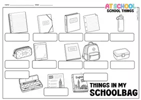 Vorschau - Arbeitsblätter - School Things – My Schoolbag | Vokabelblätter mit Lösungen | Englisch Klasse 5 – 6 - Seite 3