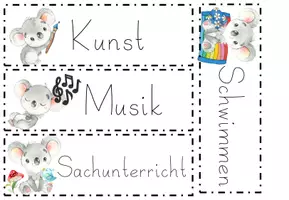 Vorschau - Poster - Klassenraum Deko Koala - Stundenplan - Seite 3