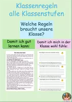 Vorschau - Arbeitsblätter - Klassenregeln finden alle Klassenstufen - Deckblatt