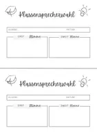 Vorschau - Anderer Materialtyp - Stimmzettel Klassensprecherwahl - Deckblatt