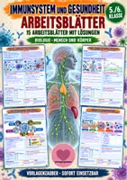 Vorschau - Unterrichtsreihen - Immunsystem & Gesundheit – 15 Arbeitsblätter | Klasse 5/6 - Deckblatt