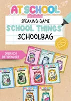 Vorschau - Spiele - Schoolbag Speaking Game | Über 50 Sprechkarten – 3-fach differenziert | Englisch Klasse 5 – 6 - Deckblatt