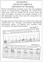 Vorschau - Arbeitsblätter - Abreißzettel - Schriftliche Addition & Subtraktion im Zahlenraum 1000 - mit Übertrag - Seite 2