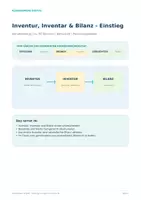 Vorschau - Arbeitsblätter - Inventur, Inventar & Bilanz – Einstieg - Deckblatt
