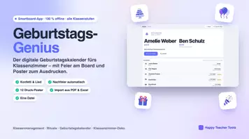 Vorschau - Interaktives Material - Geburtstags-Genius – Digitaler Geburtstagskalender - Deckblatt