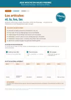 Vorschau - Arbeitsblätter - Los artículos y el plural – Spanisch - Deckblatt